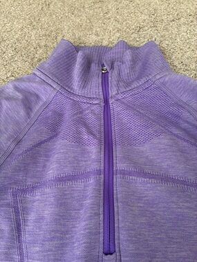 Purple and blue girls athletic long sleeve top